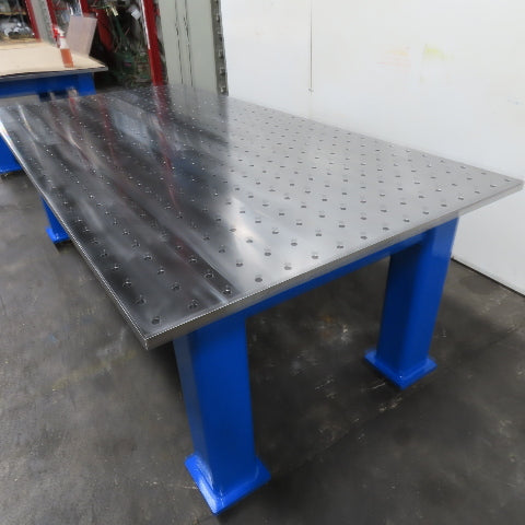 48" x 96" Steel Top 1-1/4" Thick Welding Fixture Table 3" x 3" Grid 5/8" Holes