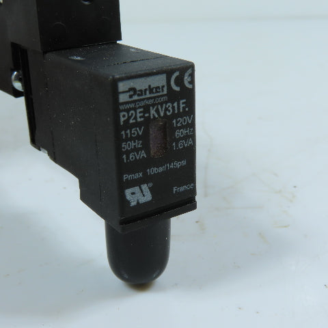 Parker P2E-KV31F B370BB553C 2-Position Double Solenoid Air Control Valve 120VAC