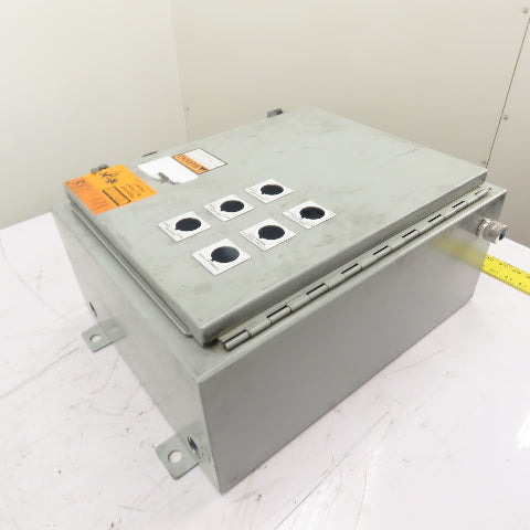 Hoffman A201608LP NEMA 12 8" x 16" x 20" Electrical Enclosure W/ Backplate