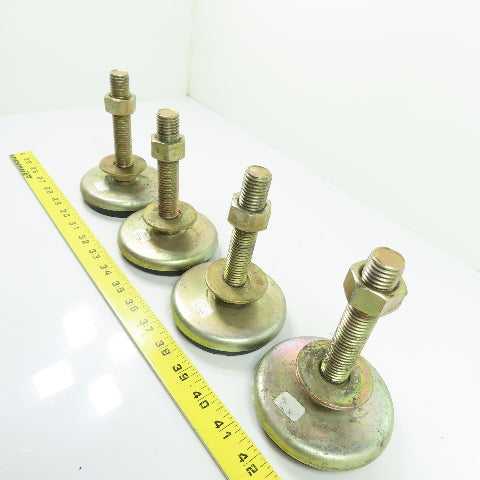 Sunnex 32 4" OD x 5-1/2" Tall Adjustable Leveling Mount Foot 2000LB Cap Lot Of 4