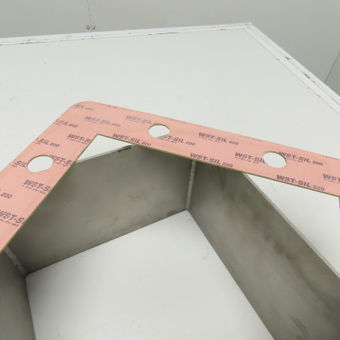 8-1/2" Square Stainless Steel Duct Flange Transition Spout with Gasket