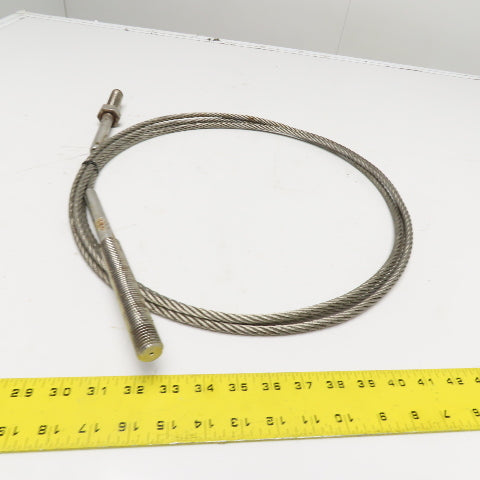 N/A N/A Stainless Steel Wire Rope Cable Treaded Stud Assembly 14'