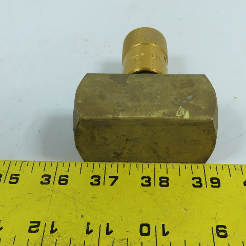 Deltrol EN35B 3/4" NPT Brass Inline Adjustable Needle Flow Control Valve