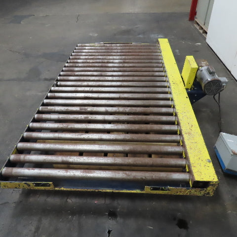 96" x 54.5" Chain Driven Power Roller Conveyor 230/460V 3Ph 48" BF 15FPM