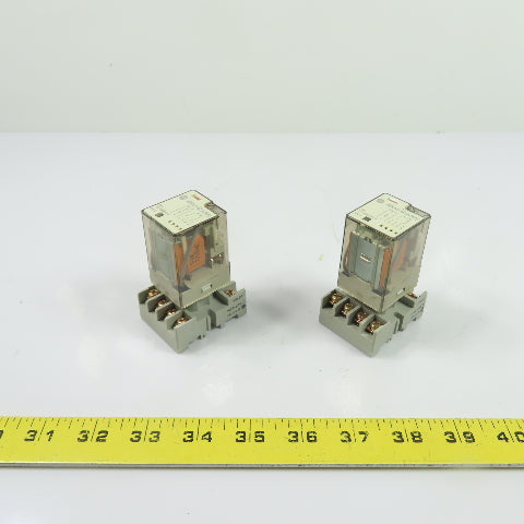 Allen-Bradley 700-HA32A1-4 Ice Cube Relay 120VAC 10A w/ Socket Base Lot Of 2