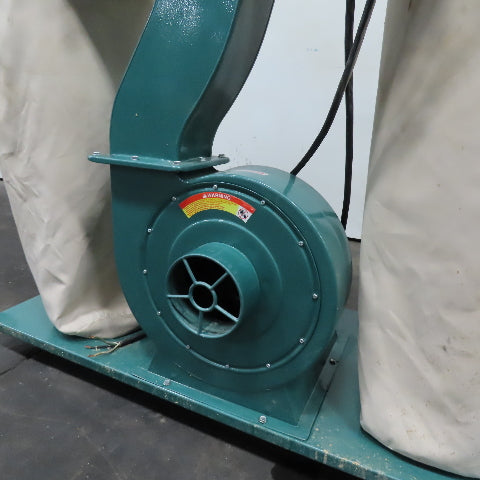 Grizzly 3HP 220V 1Ph 3450RPM Dual Bag Woodworking Dust Collector
