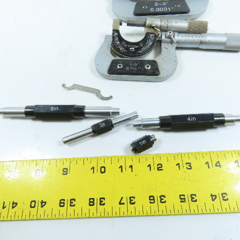 06400576 600-1016 Outside Micrometer Set 0-6" 0.0001" With Standards Wooden Case
