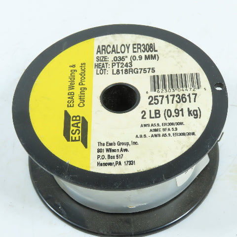 ESAB 257173617 ER308L .035" Stainless Steel MIG Welding Wire Spool 2bs.