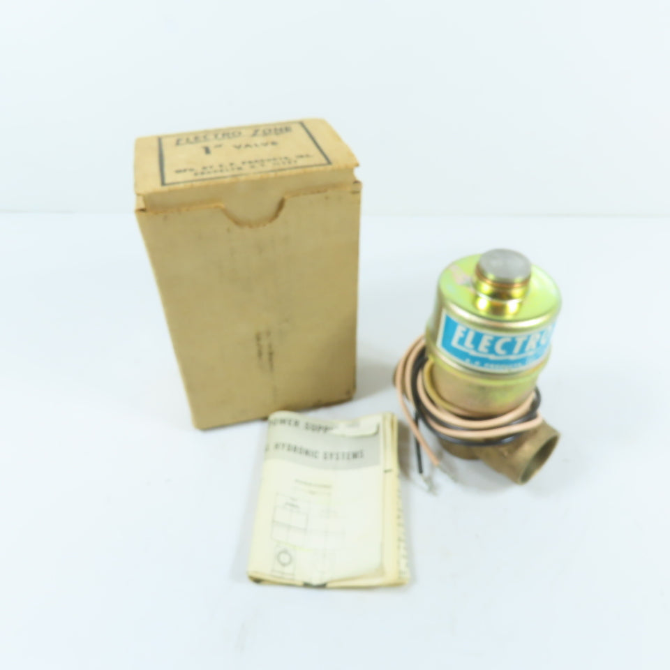 Electro Zone N/A 1" NPT x 1" Socket Brass Electric Zone Valve 20V DC
