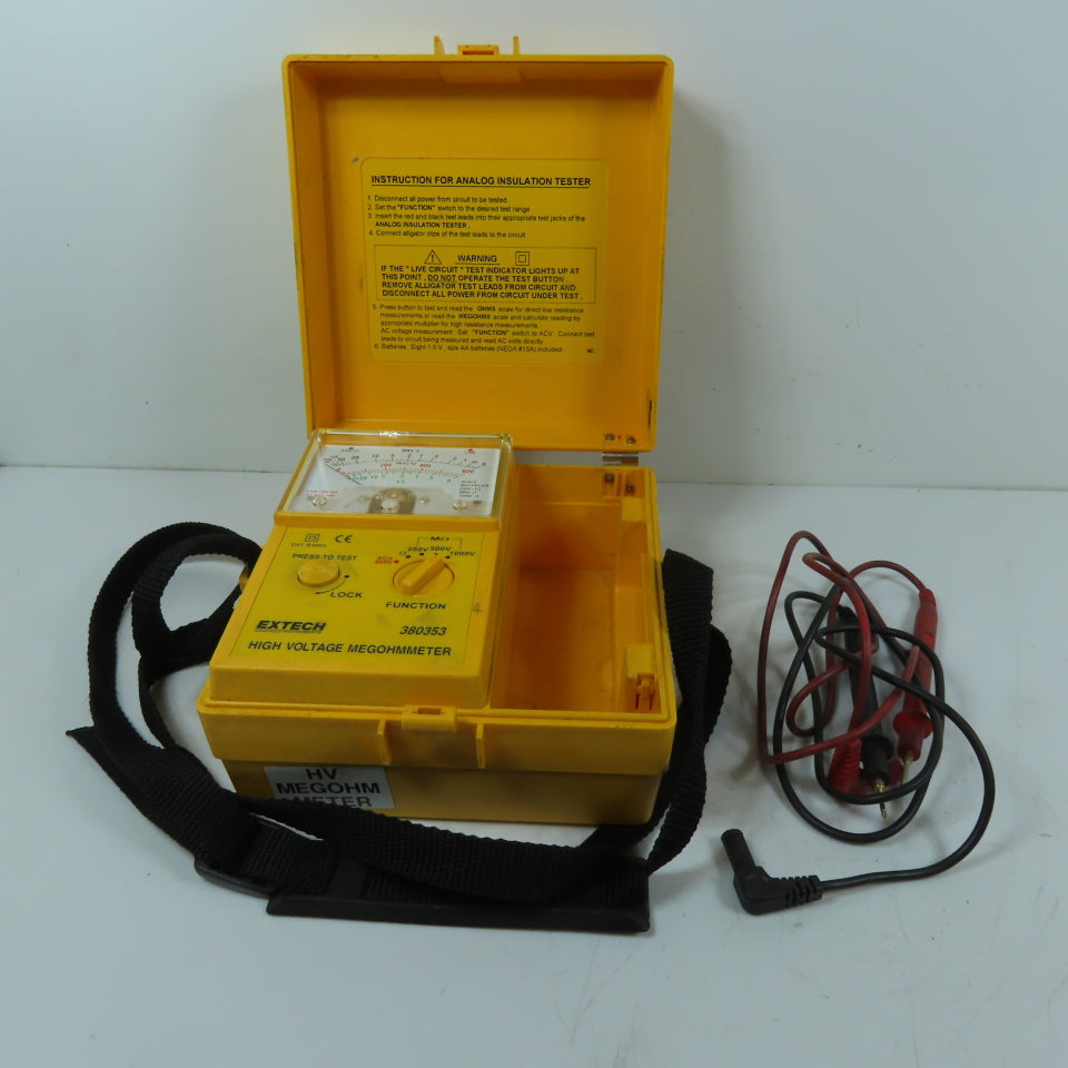 Extech 380353 High Voltage Analog Insulation Tester Megohmmeter 1000V