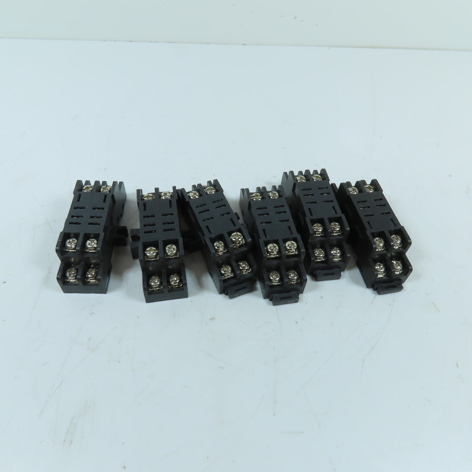 GE CR420NA2 8-Pin DPDT Relay Socket 15A 300VAC Lot Of 6