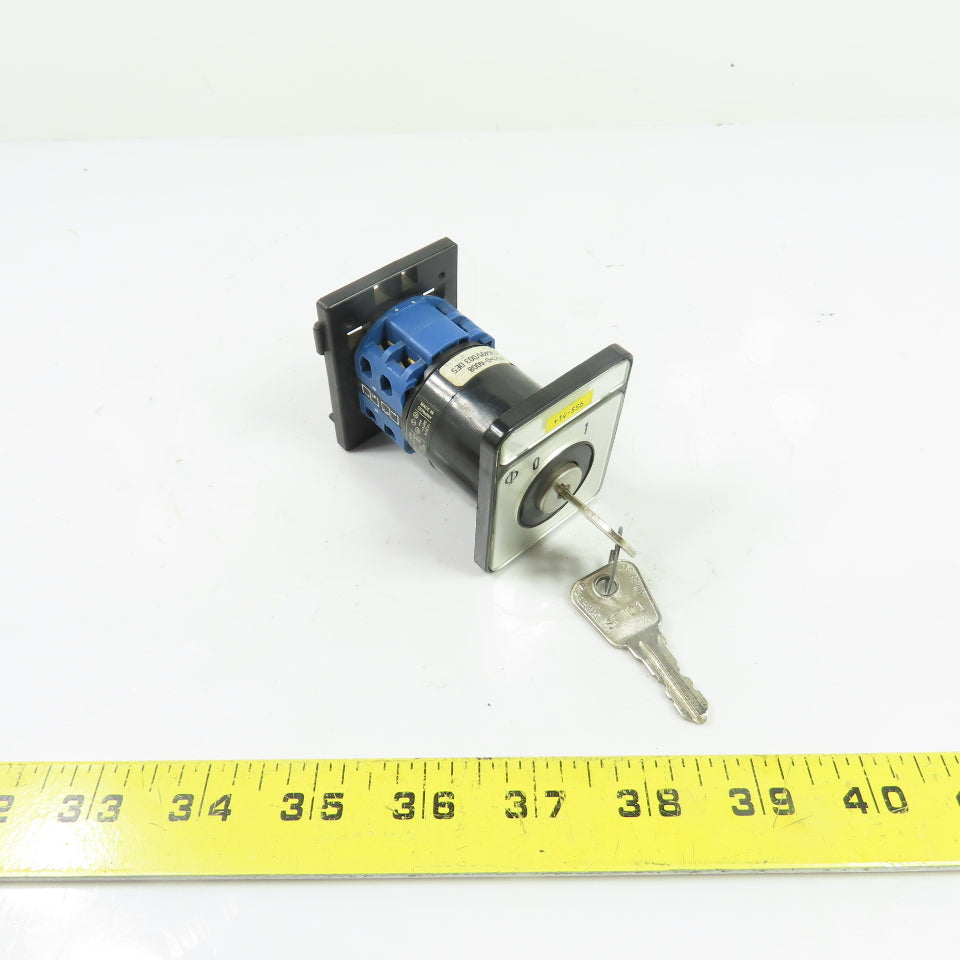 Kraus & Naimer CA10 2-Position 3-Pole Keyed Rotary Switch 660VAC