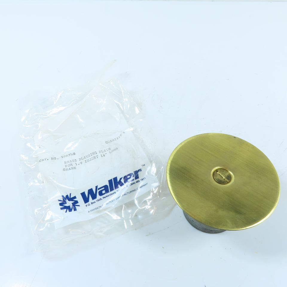 Walker 1023LB Brass Blanking Plate for 1.9" Insert 1-1/2" Long Shank