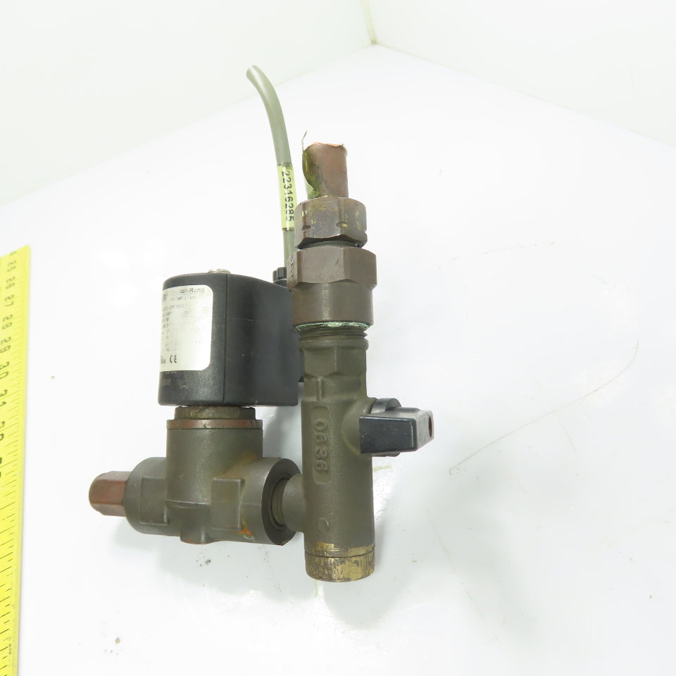 Ingersoll-Rand Solenoid Operated Pilot Check Valve Assembly 100-120V 1/4" NPT