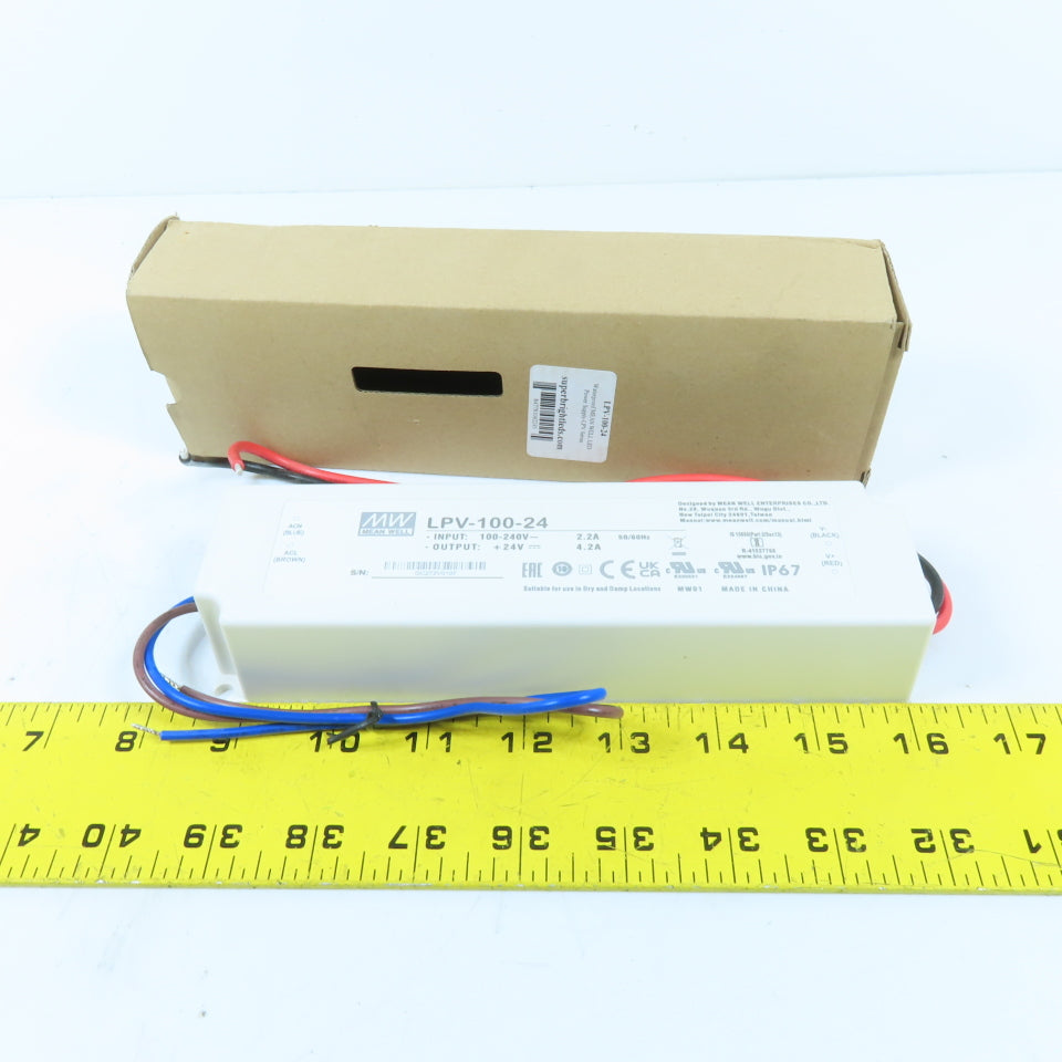 MEAN WELL LPV-100-24 100W IP67 Waterproof LED Driver Power Supply 24VDC