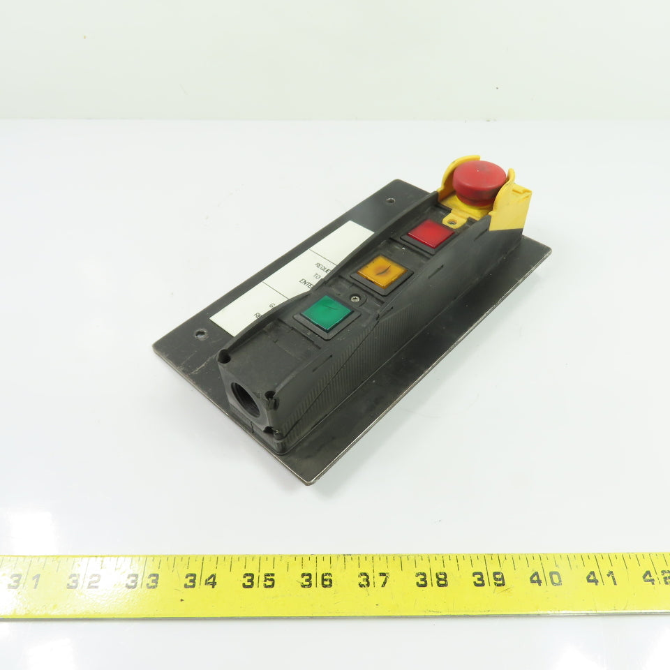 Schmersal BDF200-NHK-20-LTRD-LTYE-LTGN Slender E-Stop Control Station 24VAC