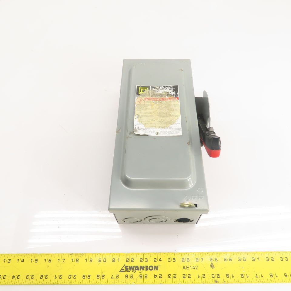 Square D HU361 30A 3-Pole Non-Fusible Heavy Duty Safety Disconnect Switch 600V