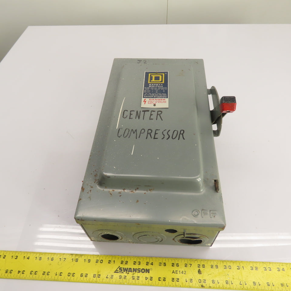 Square D 100A 2-Pole Fusible Safety Disconnect Switch 240VAC