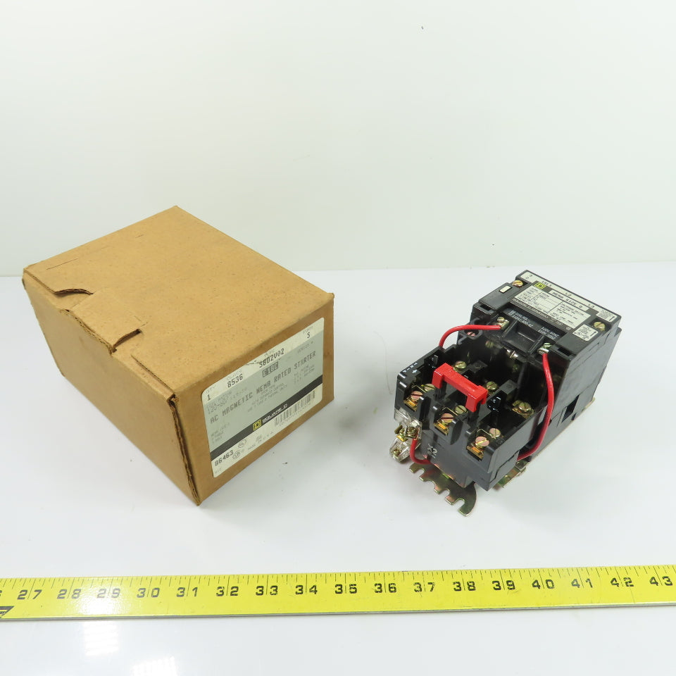 Square D 8536 SB02V02 NEMA Size 0 Magnetic Motor Starter 120V Coil NEW