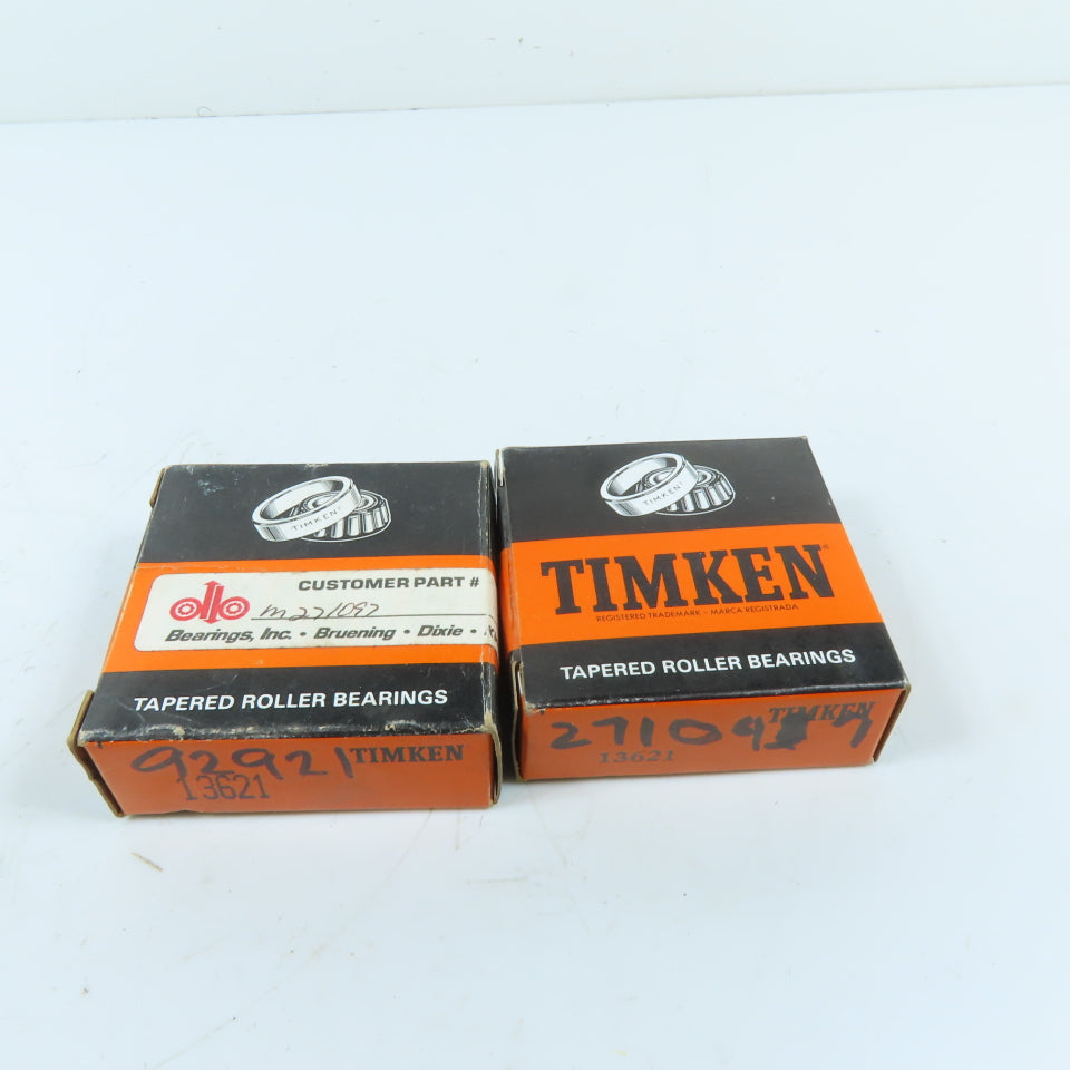 Timken 13621 Tapered Roller Bearing Single Cup Lot Of 2