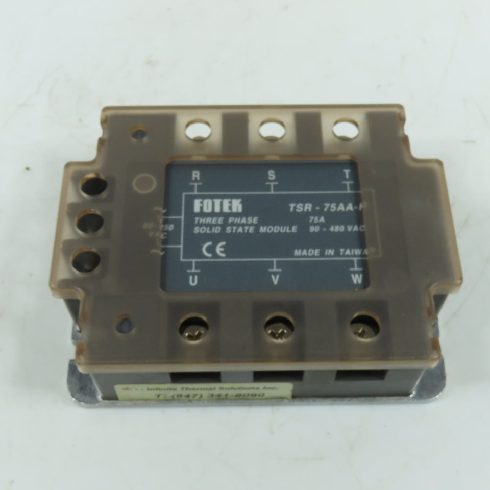FOTEK TSR-75AA-H 75A 3-Phase Solid State Relay Module 90-480VAC