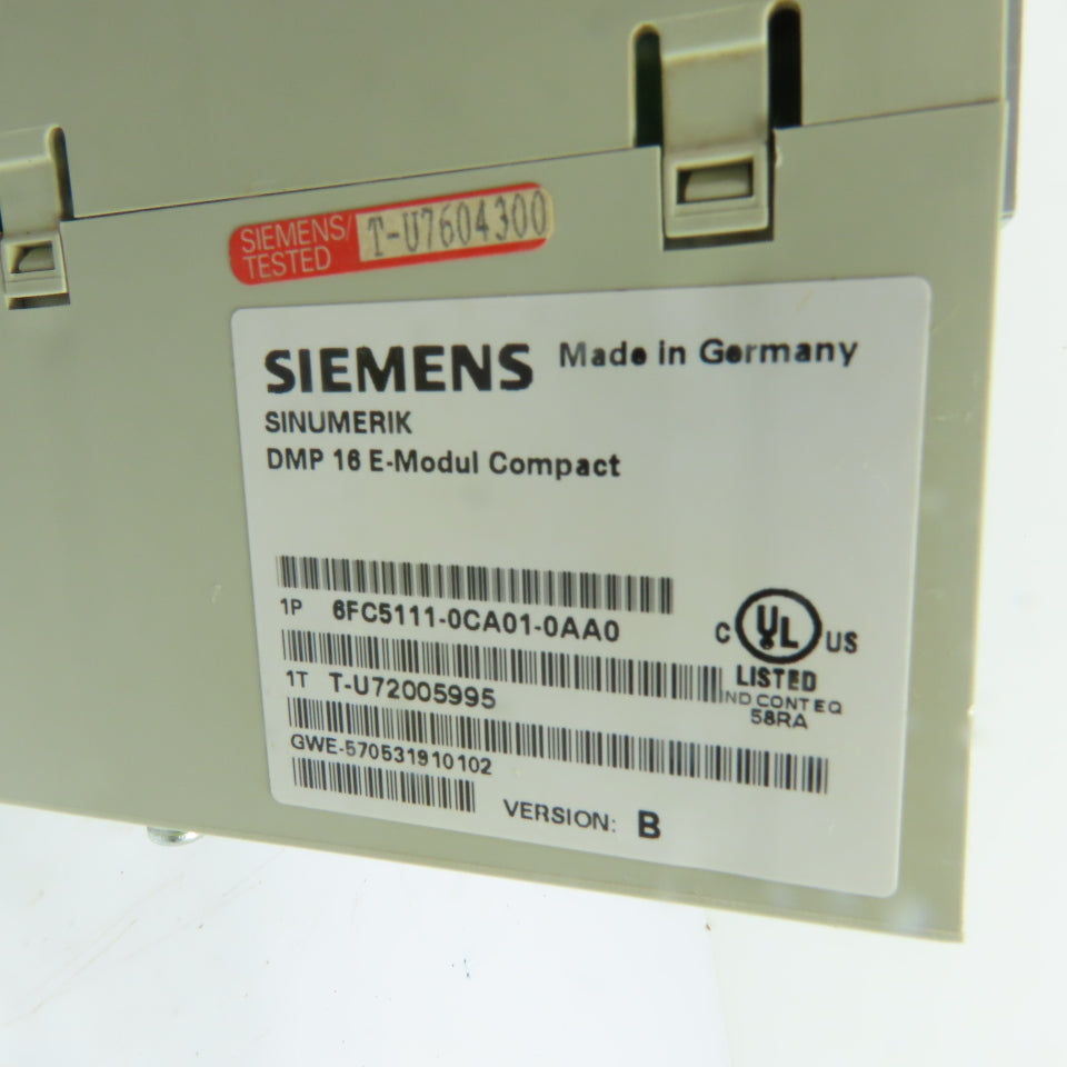 Siemens 6FC5111-0CA01-0AA0 Sinumerik DMP 16 E-Modul Compact Input Module 24VDC