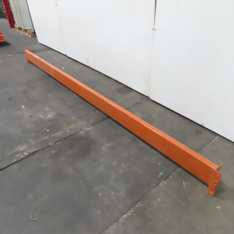 10' (120") x 5-1/2" x 2-1/2" Shaved Pin Pallet Racking Beam Shelf Used 5600lb