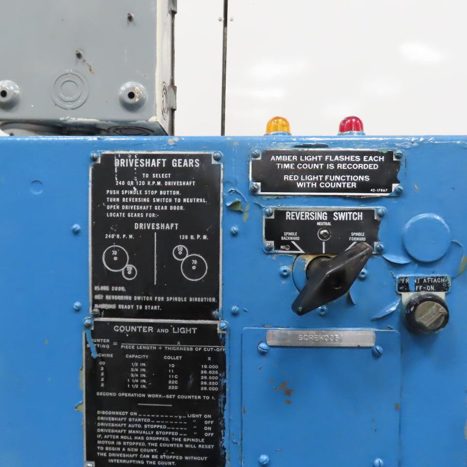 Brown & Sharpe #00 Automatic Screw Machine Lathe 3Ph 208-230V 1/2" Capacity
