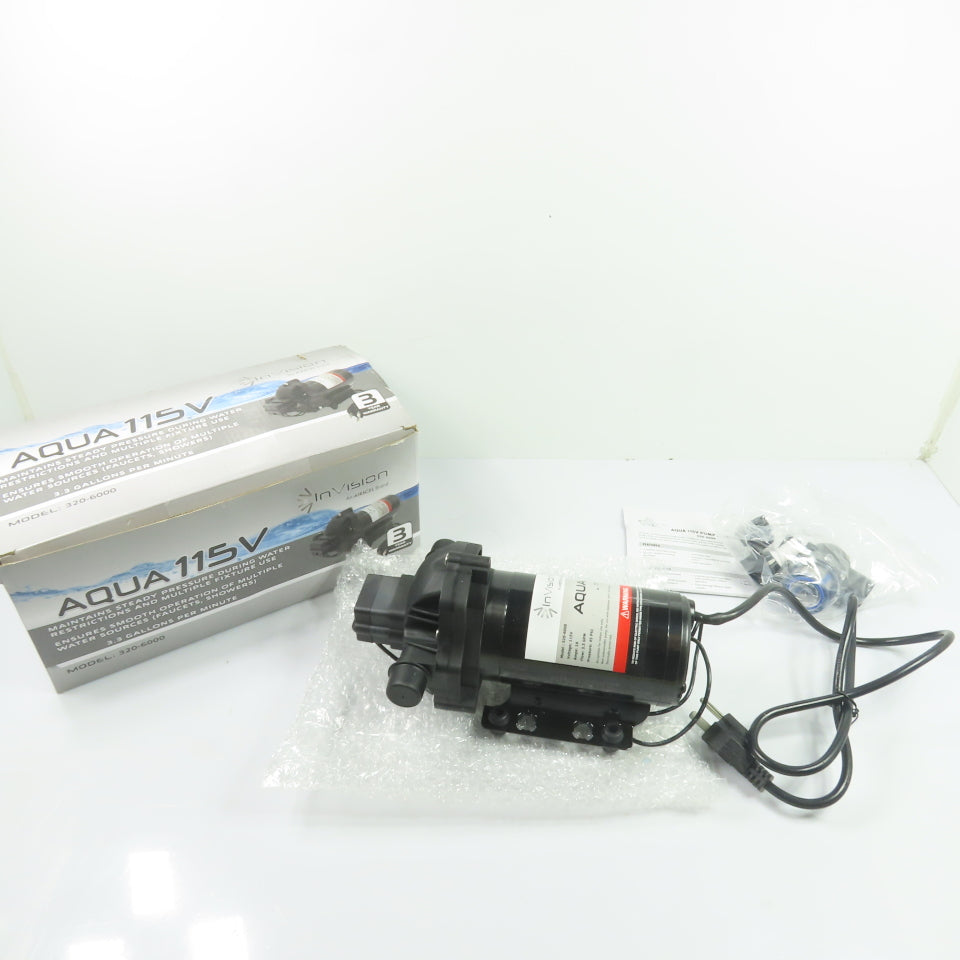 InVision 320-6000 115V Diaphragm Water Pump 3.3 GPM 45 PSI NEW
