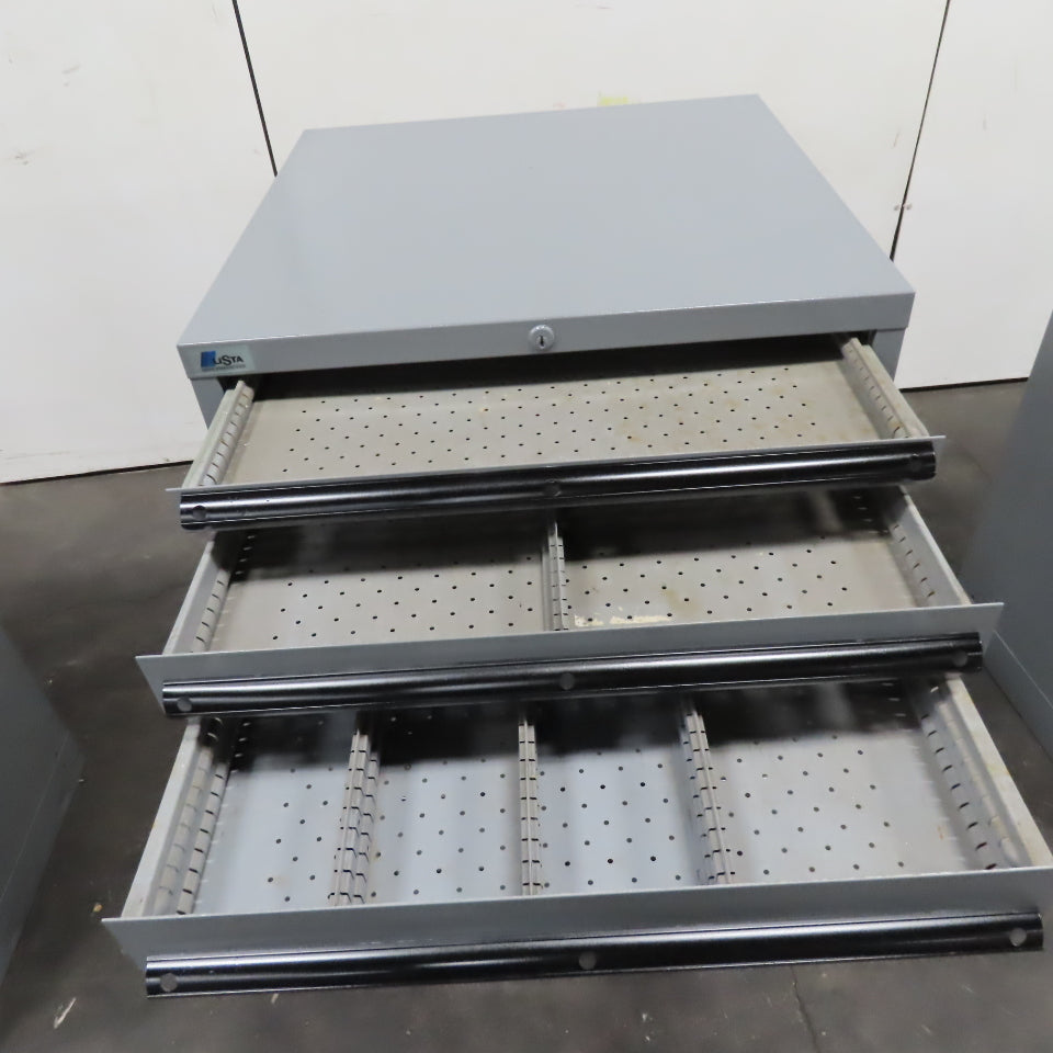 Lista 9 Drawer Industrial Tool Small Parts Storage Cabinet 28" x 28" x 55"