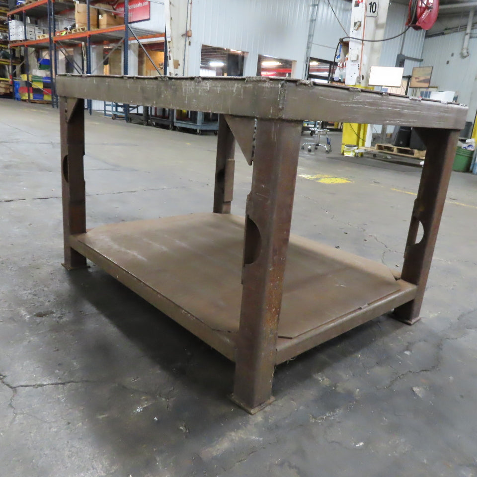 48" x 36" x 32" Tall Steel Welding Work Bench Shop Assembly Table