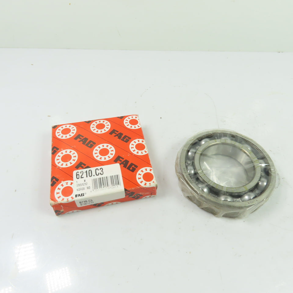 FAG 6210.C3 50x90x20mm Open Deep Groove Ball Bearing