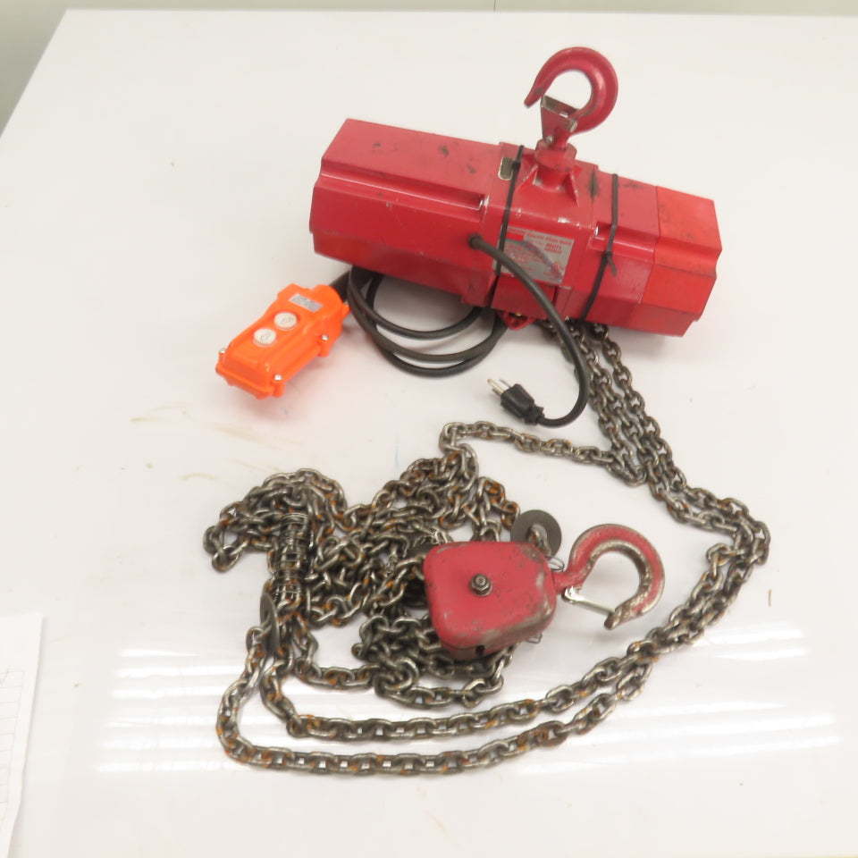Dayton 4GU71 500lb Electric Chain Hoist 115V 1Ph 10' Lift 8FPM