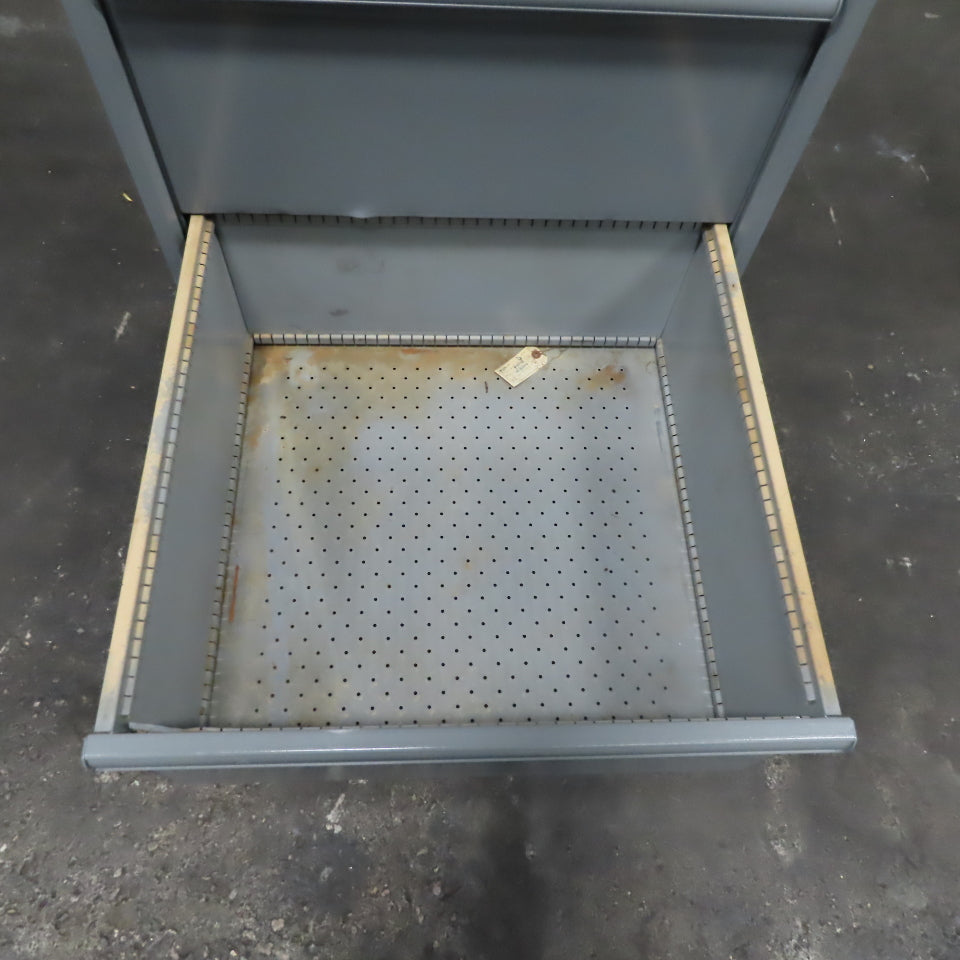 Stanley Vidmar 6 Drawer Small Parts Tool Storage Shop Cabinet 30" x 28" x 59"