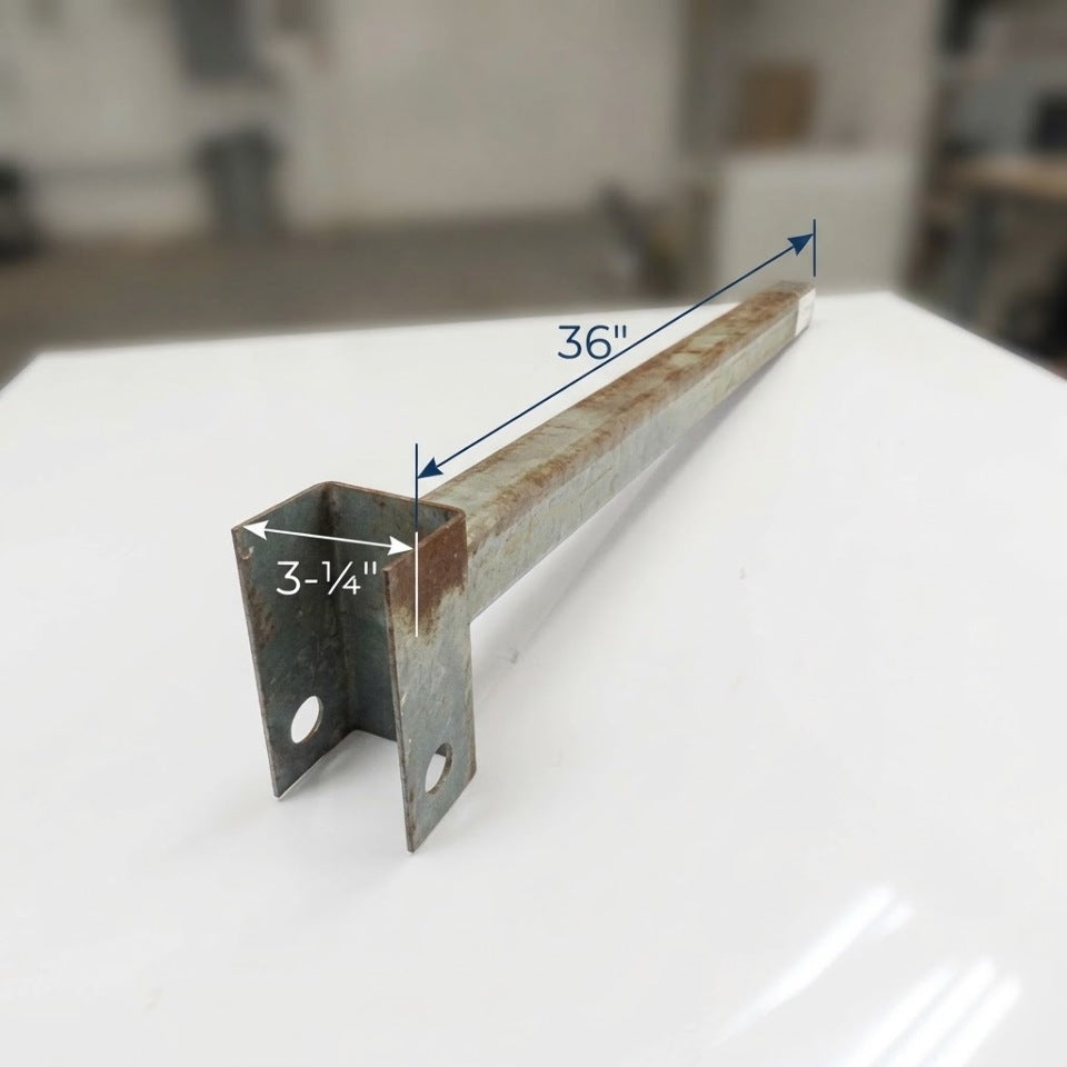 36" Long x 2" Wide Straight Cantilever Racking Arm For 3-1/4" Wide Upright