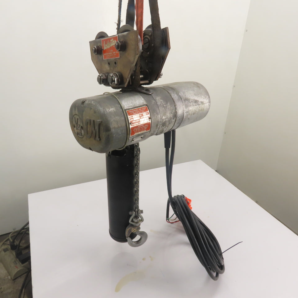 CM Lodestar Model B 1/4 Ton 500LB Electric Chain Hoist 3Ph 220-480V 35' Lift