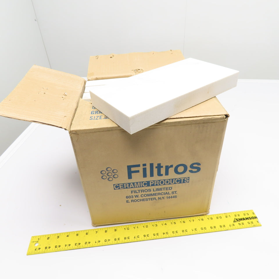 Filtros QFS Porous Ceramic Filter/Diffuser Plate 6 x 12 x 1-1/2" Lot Of 12