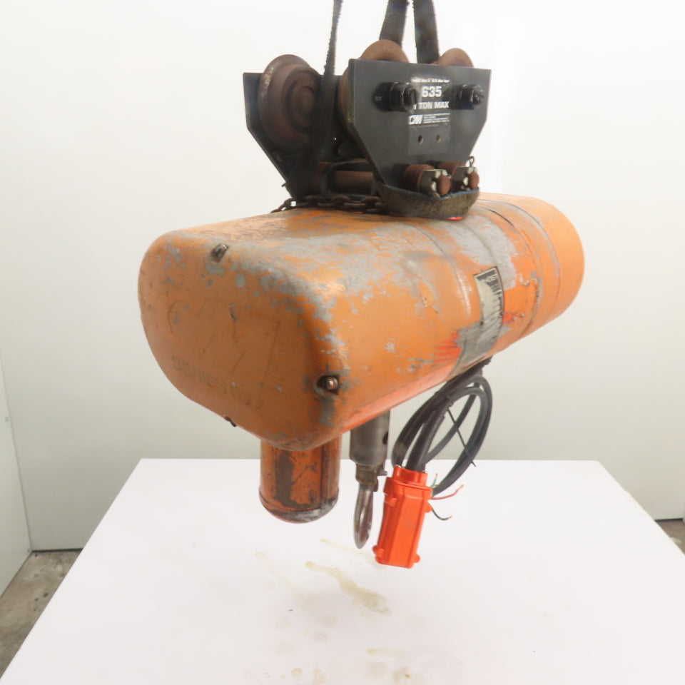 CM Model L 1 Ton 2000LB Electric Chain Hoist 240/480V 3Ph 10' Lift 16FPM