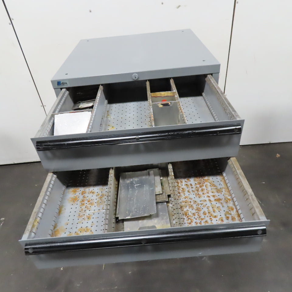 Lista 9 Drawer Industrial Tool Small Parts Storage Cabinet 28" x 28" x 60"