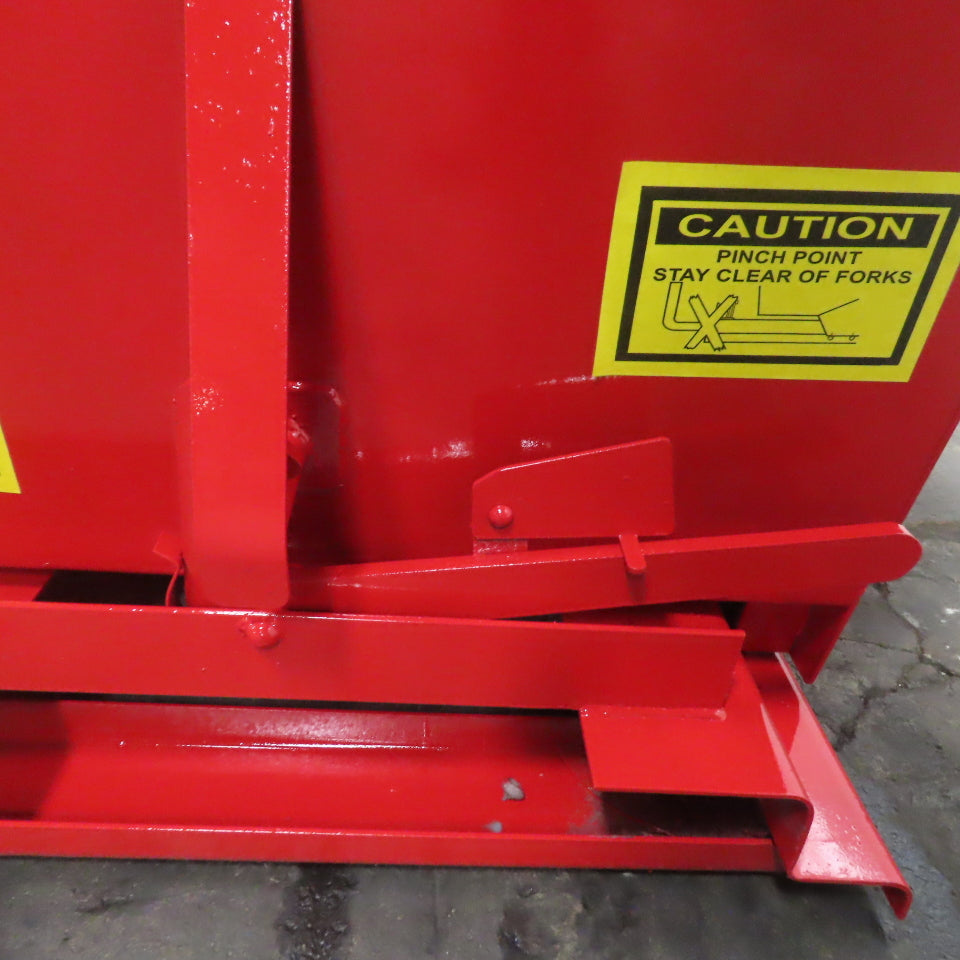 1 Cu Yard Self Dumping Trash Scrap Hopper 58" x 36" x 32" Inside