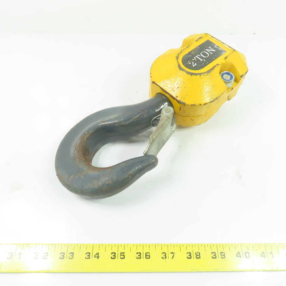 2 Ton Swivel Hoist Bottom Hook Block Assembly Single Reeve Chain