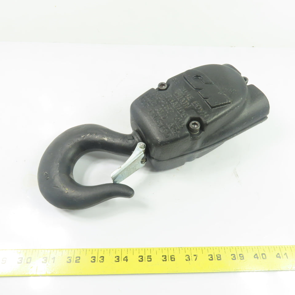CM Double Reeved Chain Hoist Lower Hook Block Assembly