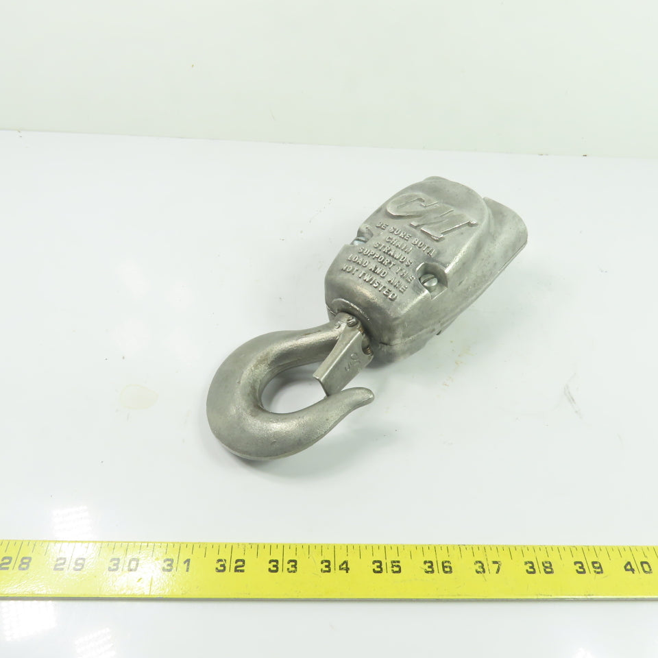 CM Double Reeved Hoist Lower Hook Block Assembly