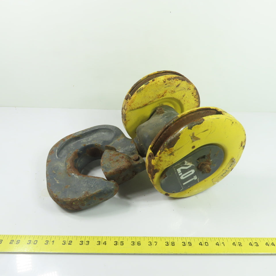 Double Reeved Cable Hoist Lower Swivel Hook Block Assembly
