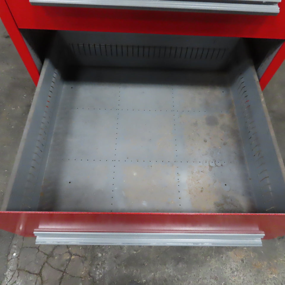 Stanley Vidmar 6 Drawer Small Parts Tool Storage Shop Cabinet 30" x 28" x 59"
