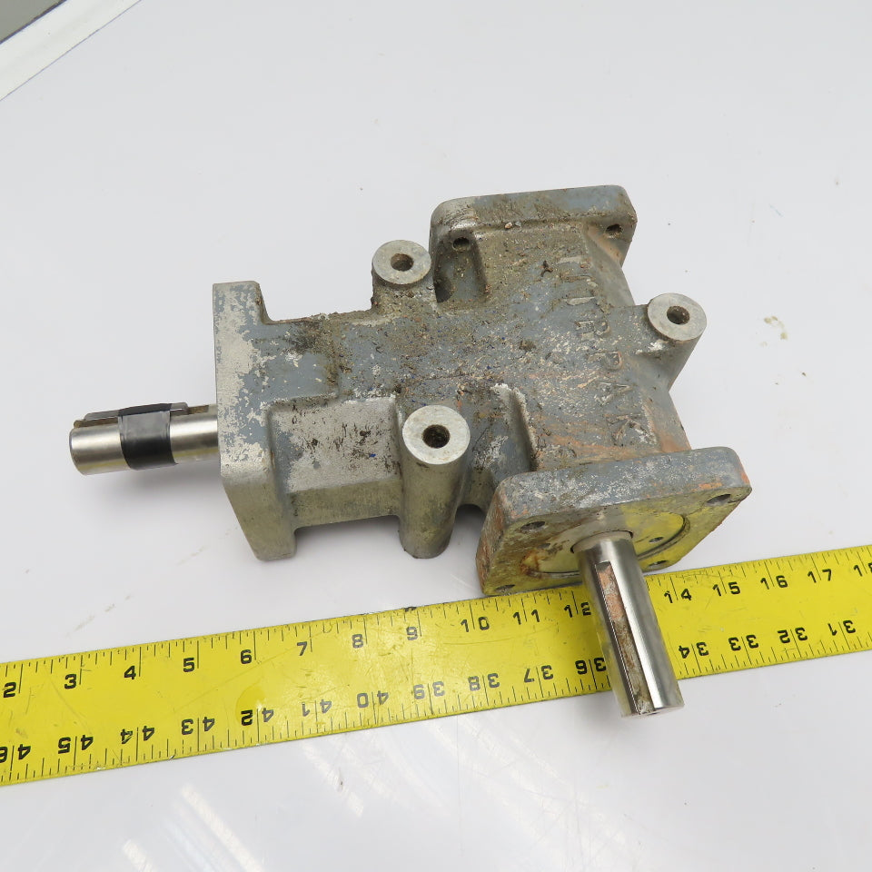 Mitrpak 1:1 Ratio Right Angle Bevel Gearbox 4" Flange Mount 1" Shafts