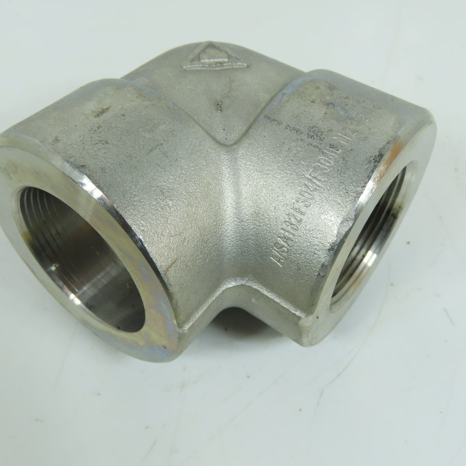 1-1/2" NPT 90° Threaded x Socket Weld Pipe Elbow Fitting Class 3000