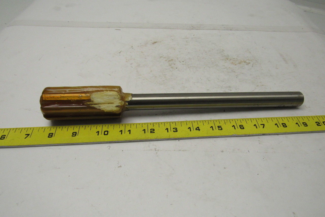 Rock River 2400 1.4160X12" OAL 8 Straight Flute Tin Coated Chucking Reamer