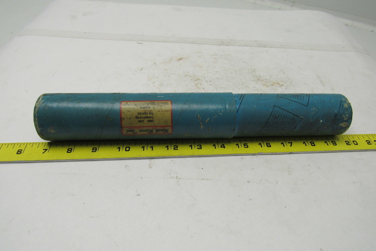 Rock River 2400 1.4160X12" OAL 8 Straight Flute Tin Coated Chucking Reamer