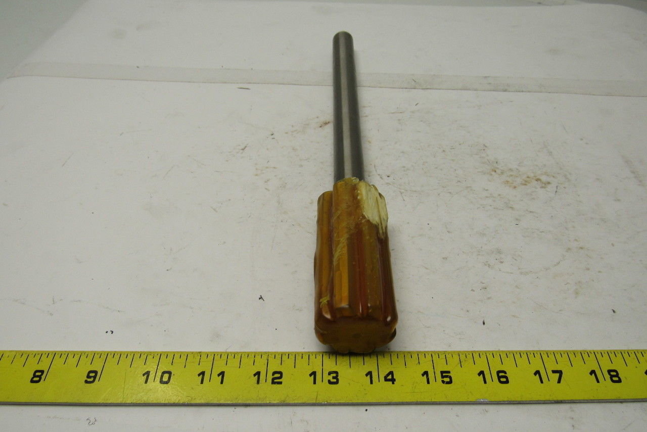 Rock River 2400 1.4160X12" OAL 8 Straight Flute Tin Coated Chucking Reamer